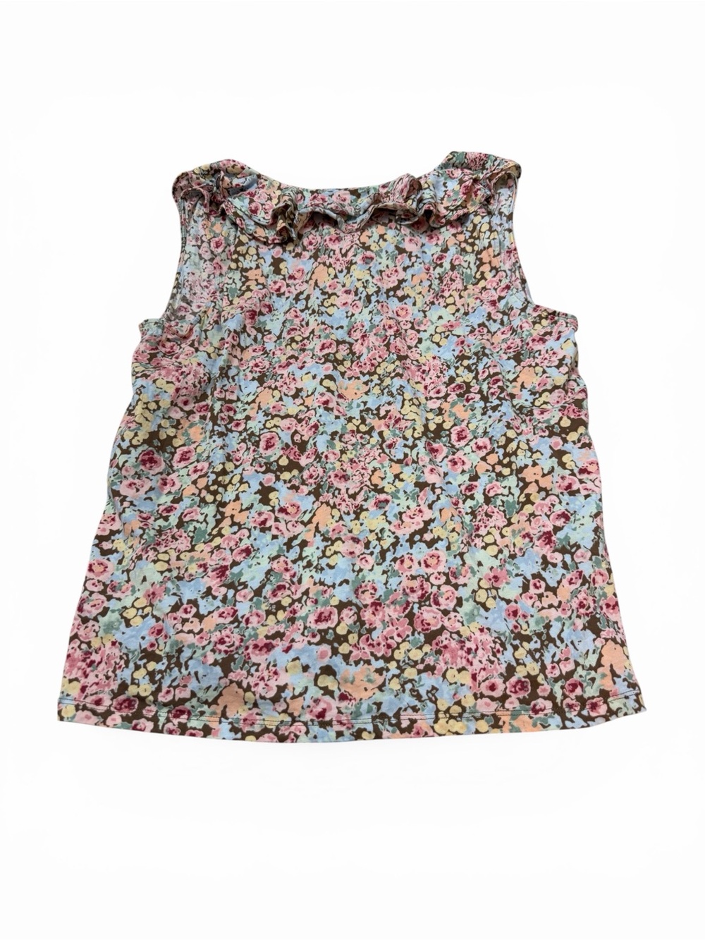 Ralph Lauren Floral Cotton Blouse in Pink, Blue & Brown Multi Colored Size 3X - Picture 2 of 5